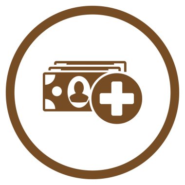 Tıbbi masraflar yuvarlak simge