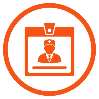 Doktor rozet simge yuvarlak