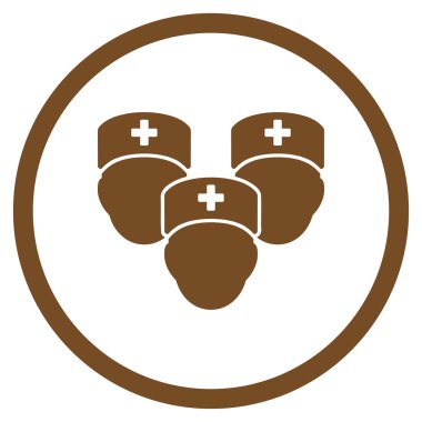 Sağlık personeli çember simge