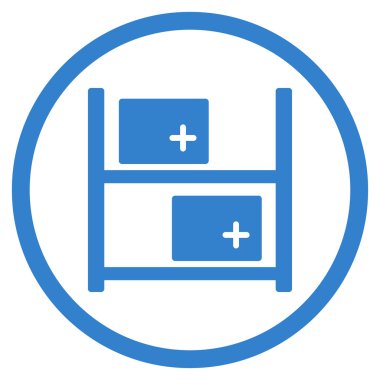 Tıbbi ambar yuvarlak simge