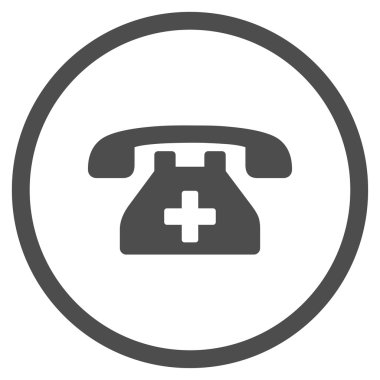 Hastane telefon çember simge