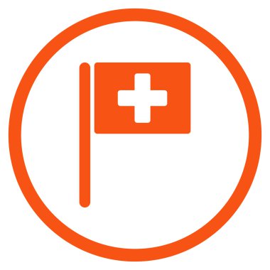 Hastane bayrak çember simge