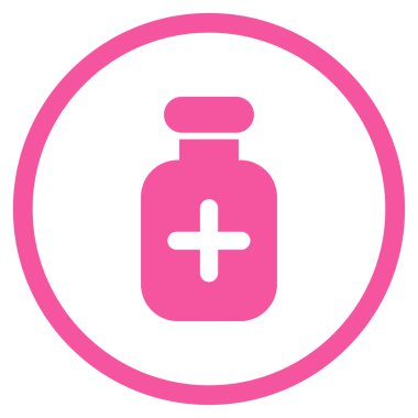 İlaç şişe yuvarlak simge