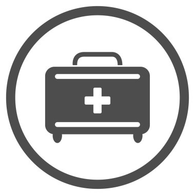 İlkyardım araç seti yuvarlak simge