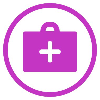 İlk yardım yuvarlak simge