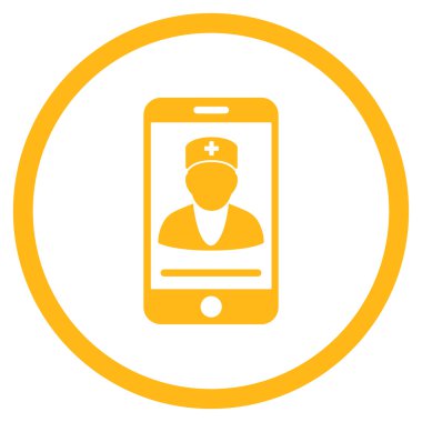 Cep doktor simgesi yuvarlak