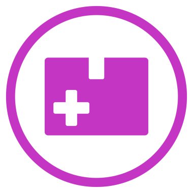 Tıbbi kutusu çember simge