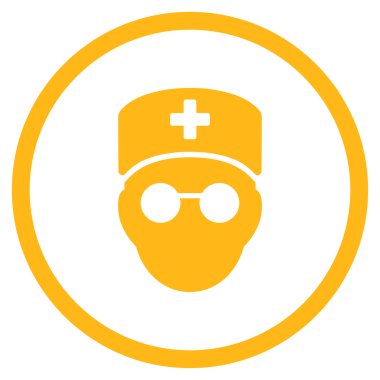 Doktor kafa simgesi yuvarlak