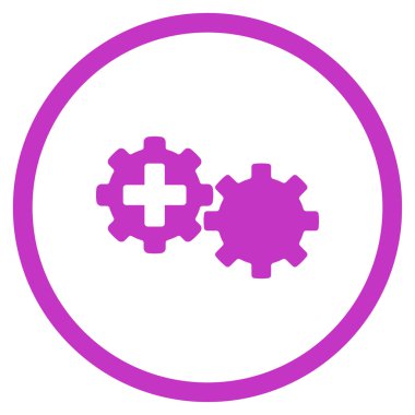 Tıbbi işlem daire içinde simgesi