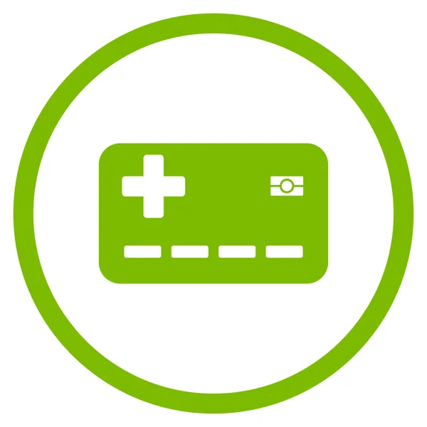 Zdravotní pojištění karty zaoblené ikona — Stockový vektor