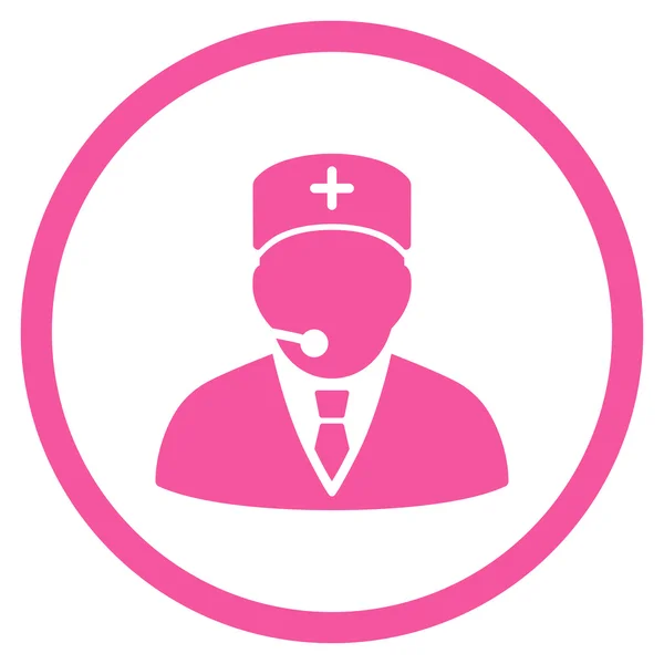 Medische Manager omcirkelde pictogram — Stockvector