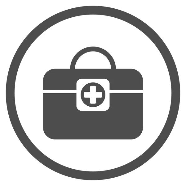 Caso médico redondeado icono — Vector de stock