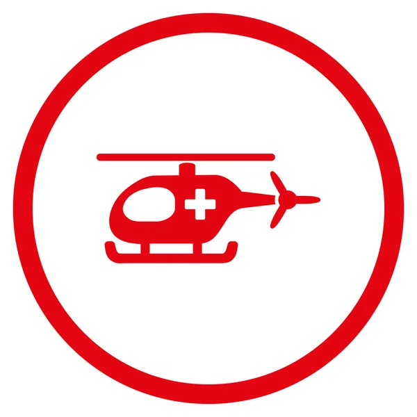 Ambulance Helicopter Circled Icon — Stock Vector