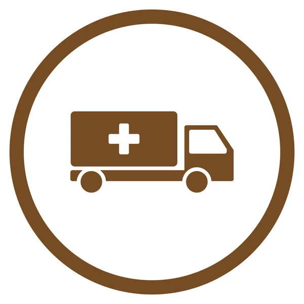 Orvosi szállítási lekerekített ikon — Stock Vector