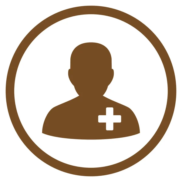 Lékařská dobrovolníků v kroužku ikona — Stockový vektor