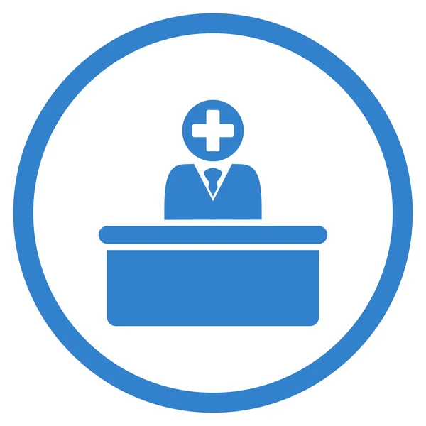 Medical Bureaucrat Rounded Icon — Stock Vector