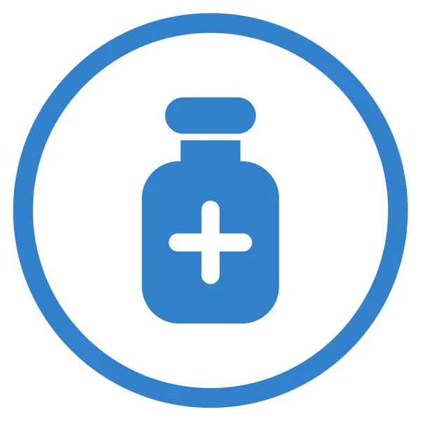 Medikace ampule zaoblené ikona — Stockový vektor