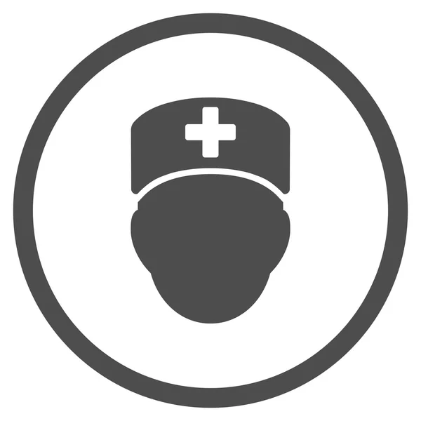 Icono Círculo Cabeza Doctor — Vector de stock