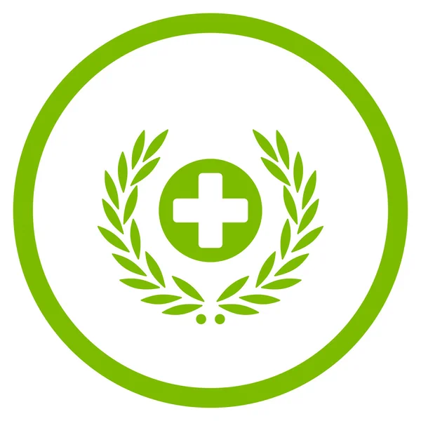 Icono circular Emblema de atención médica — Vector de stock