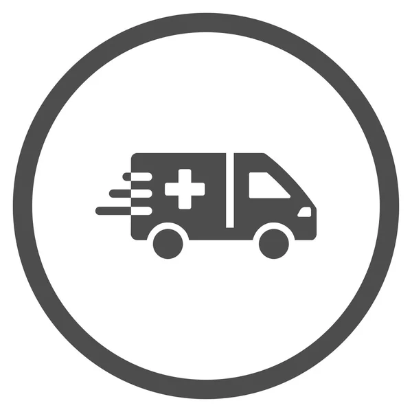 Icono circular de coche de emergencia — Vector de stock