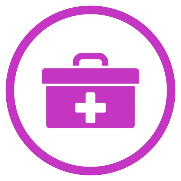 First Aid Toolbox Rounded Icon — Stock Vector