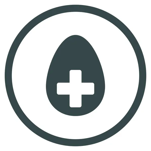 Más huevo redondeado icono — Vector de stock