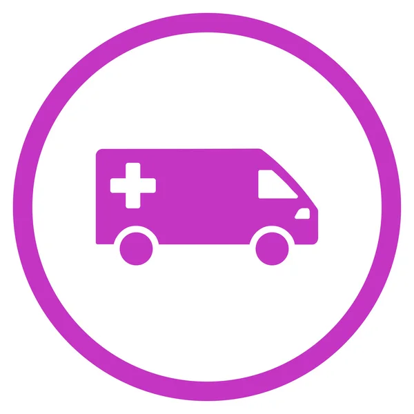Ambulance Van zaoblené ikona — Stockový vektor