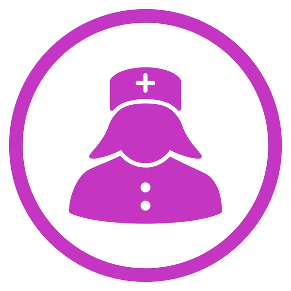 Pielęgniarka zaokrąglone ikona — Wektor stockowy