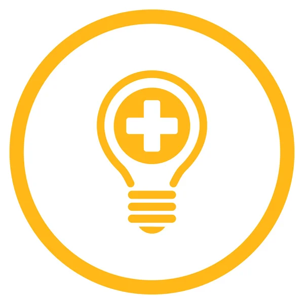 医疗灯泡圆形的图标 — 图库矢量图片