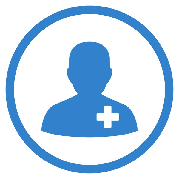 Medical Volunteer Circled Icon — Stock Vector