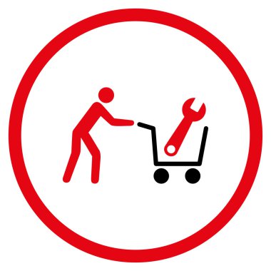 Alışveriş araçlar simgesi yuvarlak
