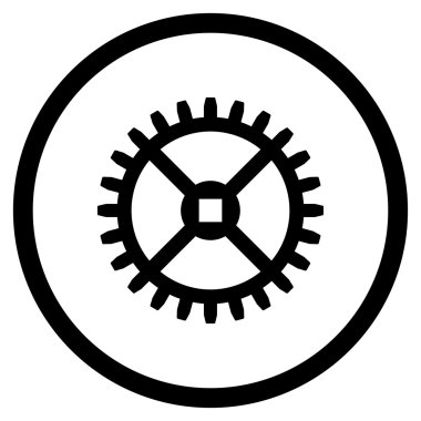 Saat dişli yuvarlak simgesi