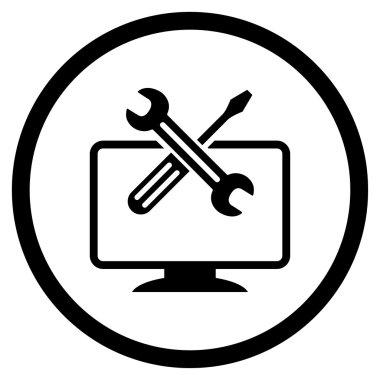 Bilgisayar araçları yuvarlak simge