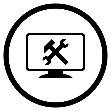 Masaüstü ayarları yuvarlak simgesi