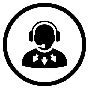 Operatör ileti yuvarlak simgesi