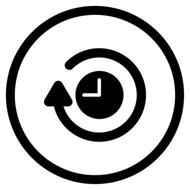 Tekrar saat yuvarlak simgesi