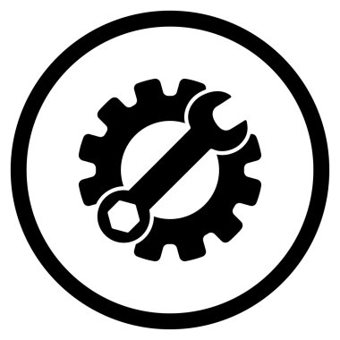 Hizmet araçları yuvarlak simge