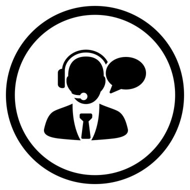 Destek Yöneticisi mesaj simgesi yuvarlak