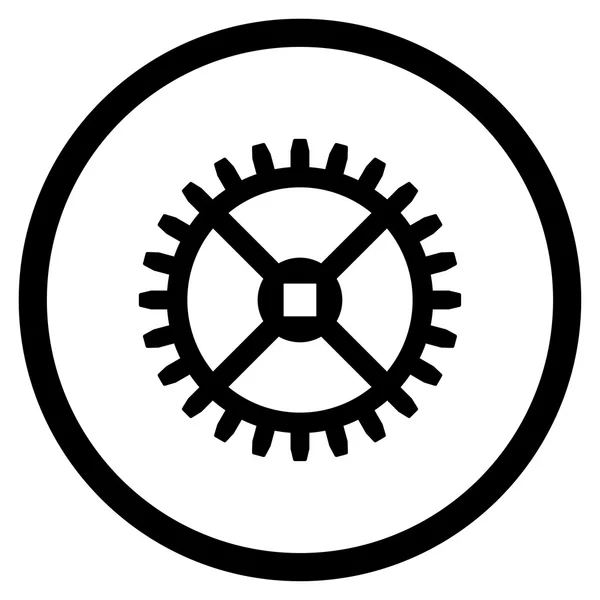 Gear afgeronde klokpictogram — Stockfoto