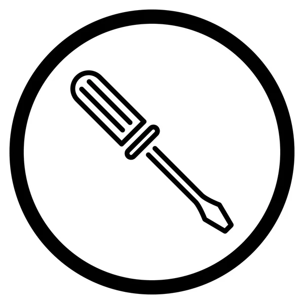 Contour Screwdriver Rounded Icon — Stock Photo, Image