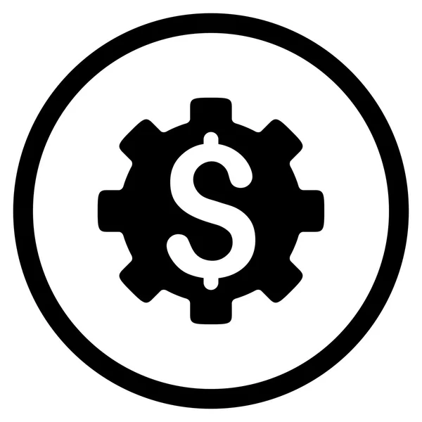 Округлая икона стоимости разработки — стоковое фото