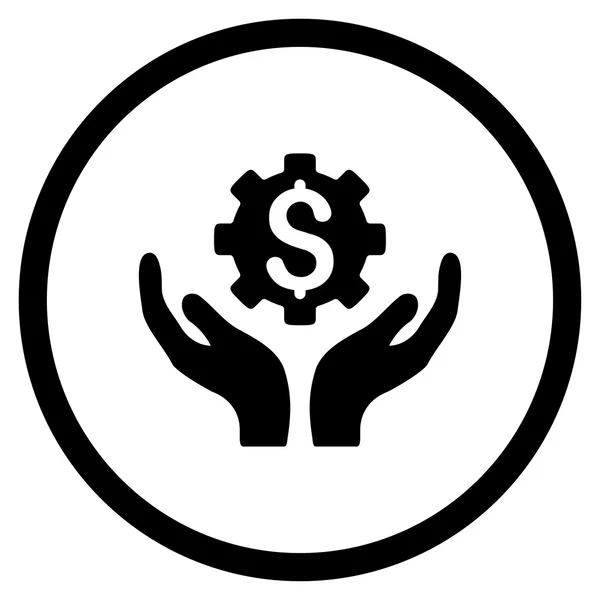 Округлая икона цены обслуживания — стоковое фото