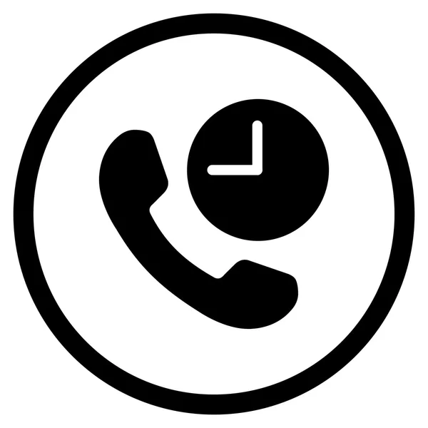 Afgeronde tijdpictogram telefoon — Stockfoto