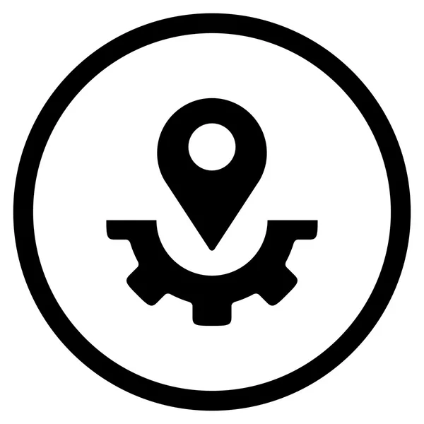 Servicekarte Marker abgerundetes Symbol — Stockfoto