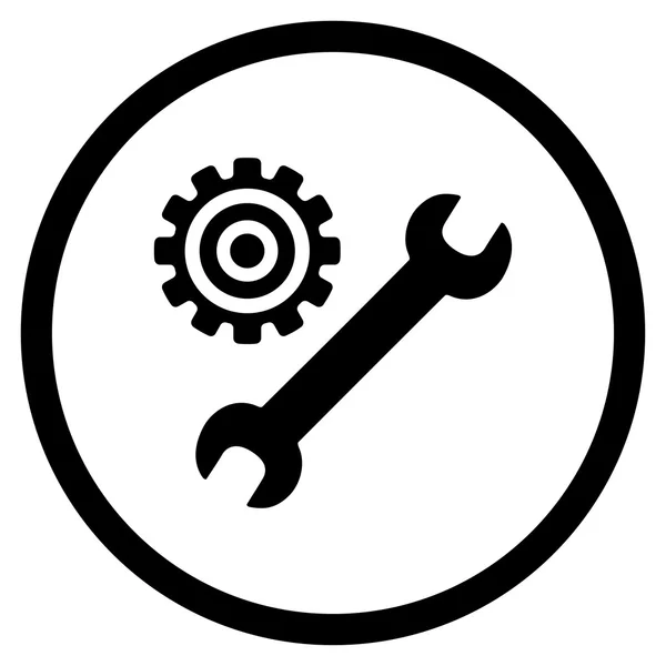 Service-Tools rundeten Symbol ab — Stockfoto