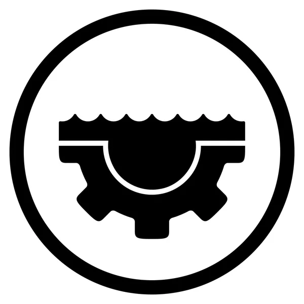 Water Service Rounded Icon — Stock Photo, Image