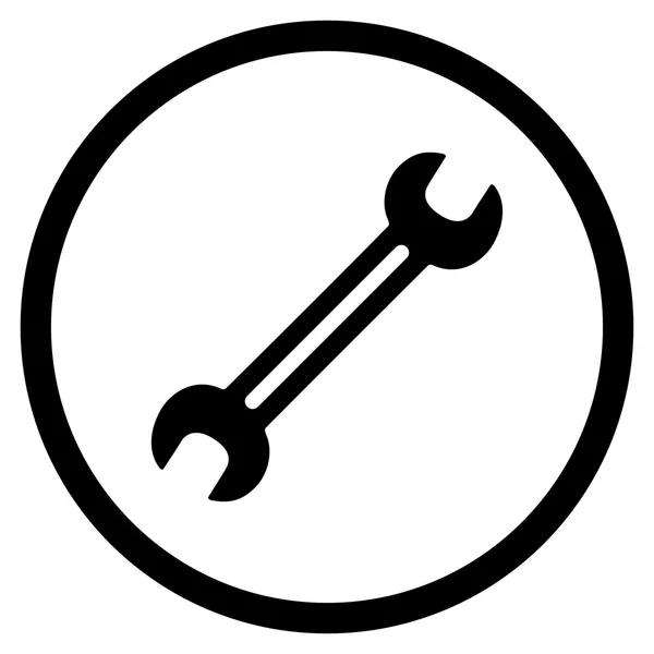 Schraubenschlüssel rundes Symbol — Stockfoto