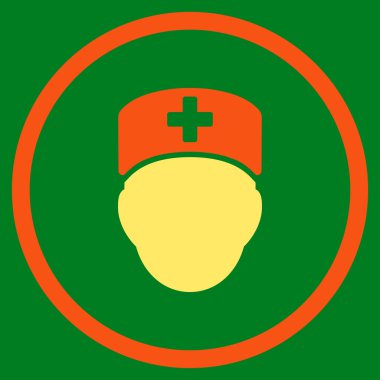 Doktor kafa simgesi yuvarlak