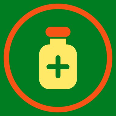 İlaç şişe çember simge