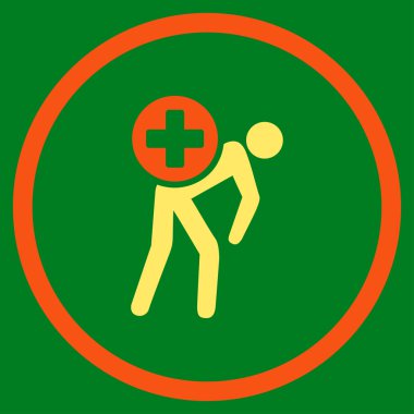 İlaç kurye yuvarlak simge